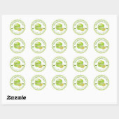 Étiquette Macaroon Gingham Lime Faite Maison Aquar (Feuille)