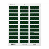 Étiquette MacDonald tartan bleu vert plaid (Feuille entière)