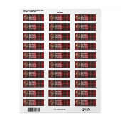 Étiquette MacDougall Tartan & Badge (Feuille entière)