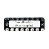 Étiquette Machine à écrire antique (Devant)