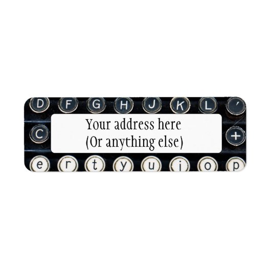 Étiquette Machine à écrire antique (Devant)