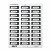 Étiquette Machine à écrire antique (Feuille entière)