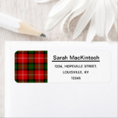 Étiquette MacKintosh Tartan. (En situation)