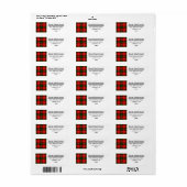 Étiquette MacKintosh Tartan. (Feuille entière)