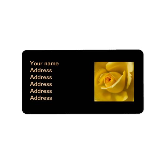 Étiquette Macro Rose jaune (Devant)