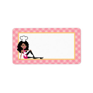 Étiquette Madame Label de Baker d'Afro-américain