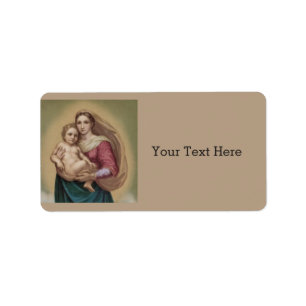 Étiquette Madonna et enfant