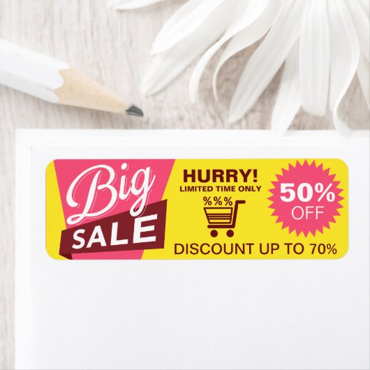 Étiquette Magasiner la vente Remise Professional Commerce St (En situation)