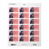 Étiquette MAGDALEN rose brun jaune rouge (Feuille entière)