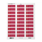 Étiquette Magenta Calligraphie Couple Nom Monogram Mariage (Feuille entière)