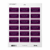 Étiquette Magenta Mariage damassé (Feuille entière)