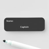 Étiquette magnétique de nom de capitaine classique (En situation)