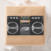 Étiquette Magnétophone à cassettes Boombox (En situation)