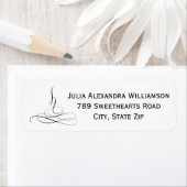 Étiquette Magnifique Mariage de calligraphie Delicate Adress (En situation)