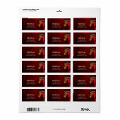 Étiquette Magnifique Red Fire Horse Adresse (Feuille entière)