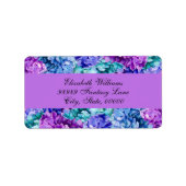 Étiquette Magnifiques fleurs d'hydrangée, personnalisables (Devant)