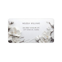 Magnolia 3D Blanc Élégant