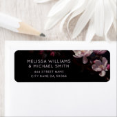 Étiquette Magnolia Floral Dark Moody  (En situation)