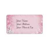 Étiquette Magnolia rose (Devant)