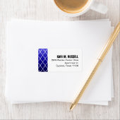 Étiquette Mailing géométrique Quatrefoil Ombre | navy indigo (En situation)