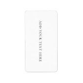 Étiquette Mailing Label (Devant)