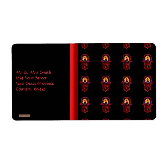 Étiquette Main de Hamsa feat : Arbre de Vie 3 (Devant)