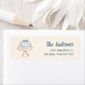 Étiquette Main fantaisiste tirée à main Adresse de retour de (En situation)