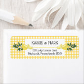 Étiquette Main Squeeze Lemons Tropical Adresse de retour (En situation)