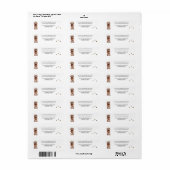 Étiquette Maison de chien Cavapoo marron Nouveaux mariés Mar (Feuille entière)