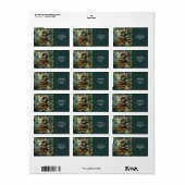 Étiquette Maison de l'arbre de la chouette Imaginaire (Feuille entière)