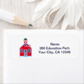 Étiquette Maison de l'école rouge (En situation)