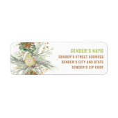 Étiquette Maison en pain d'épices et adresse À feuillage per (Devant)