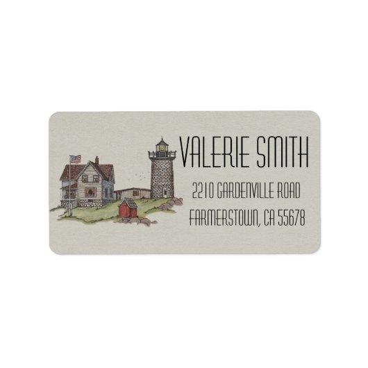 Étiquette Maison phare et gardiens (Devant)