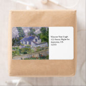Étiquette Maisons à Auvers par Vincent Van Gogh (En situation)