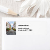 Étiquette Maisons colorées rue Cremieux - Paris (En situation)