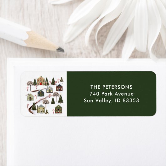 Étiquette Maisons de Noël (En situation)