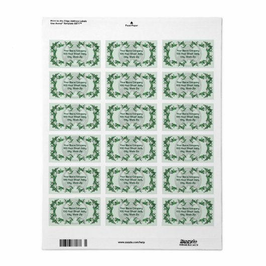 Étiquette Malachite Ivy Triskel (Feuille entière)
