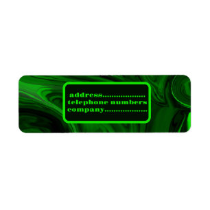 Étiquette malachite stone green,personalised label