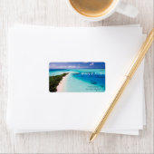 Étiquette Maldives Beach (nom et adresse personnalisés) (En situation)