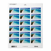 Étiquette Maldives Beach (nom et adresse personnalisés) (Feuille entière)