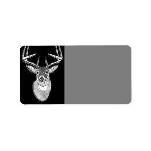 Étiquette Mâle sur les cerfs communs noirs de queue blanche