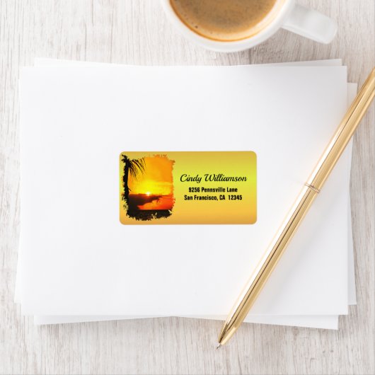 Étiquette Malecon Sunset 2441 Adresse (En situation)