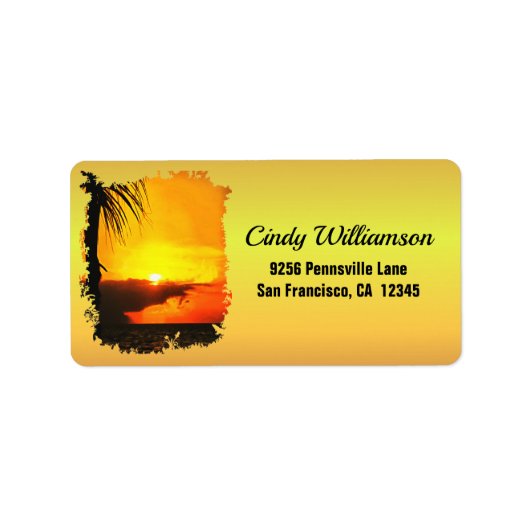 Étiquette Malecon Sunset 2441 Adresse (Devant)