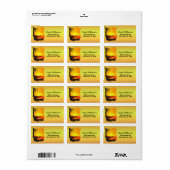 Étiquette Malecon Sunset 2441 Adresse (Feuille entière)