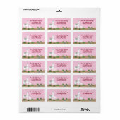 Étiquette Mama et bébé Llama Pink Dot Baby Adresse de retour (Feuille entière)