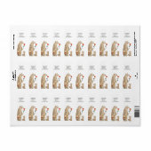 Étiquette Mama Polar Bear & Cub Cub Adresse de retour (Feuille entière)