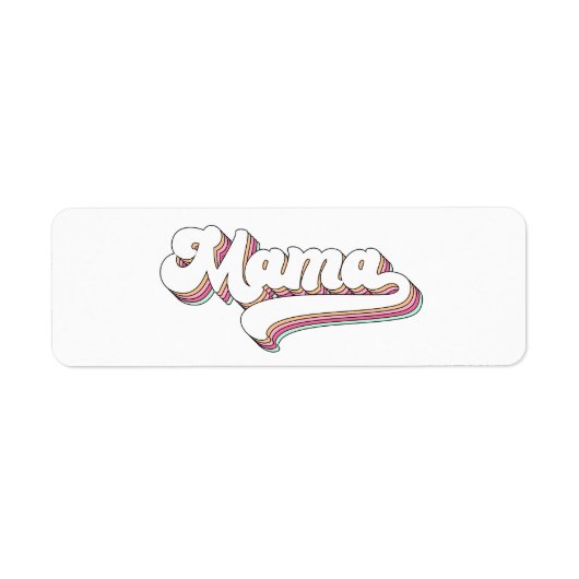 Étiquette Mama Rétro (Devant)