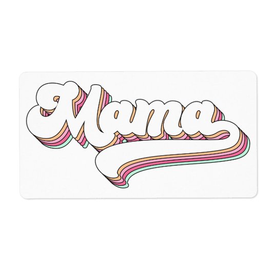 Étiquette Mama Rétro (Devant)