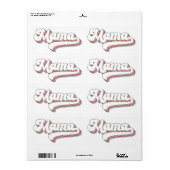 Étiquette Mama Rétro (Feuille entière)