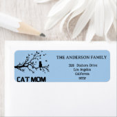 Étiquette "Maman de chat Purr-parfaitement fière (En situation)